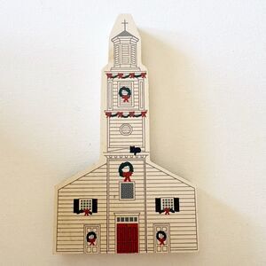The Cats Meow Village Colonial Virginia Williamsburg St Johns Church 1990 Signed